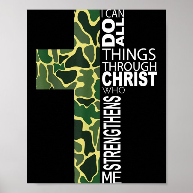 I Can Do All Things Through Christ Who Strengthens Poster (Vorne)