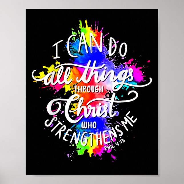 I Can Do All Things Through Christ Who Strengthens Poster (Vorne)