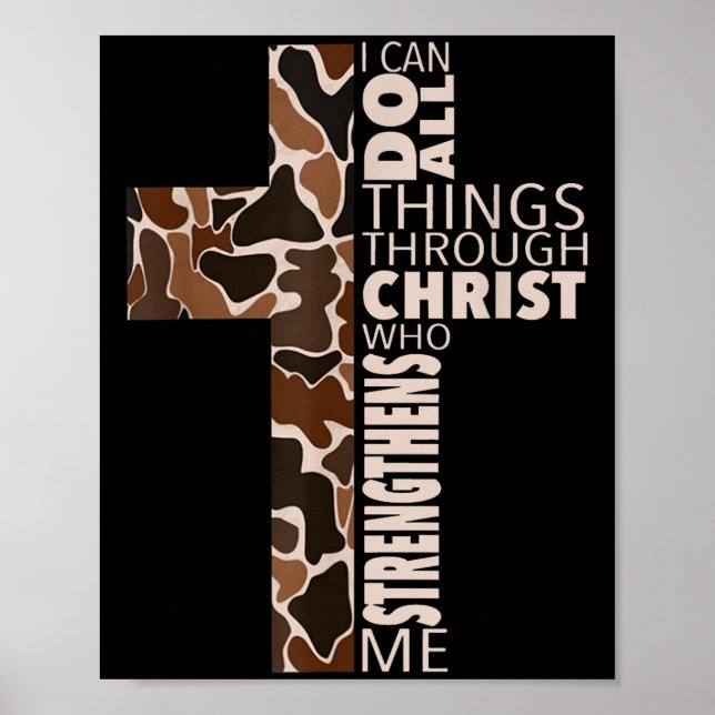 I Can Do All Things Through Christ Who Strengthens Poster (Vorne)