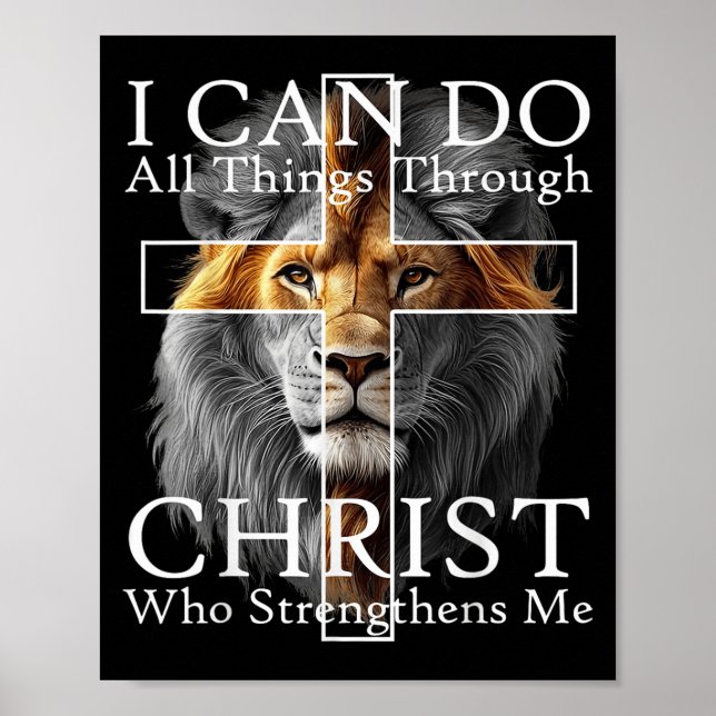 I Can Do All Things Through Christ Who Strengthens Poster (Vorne)