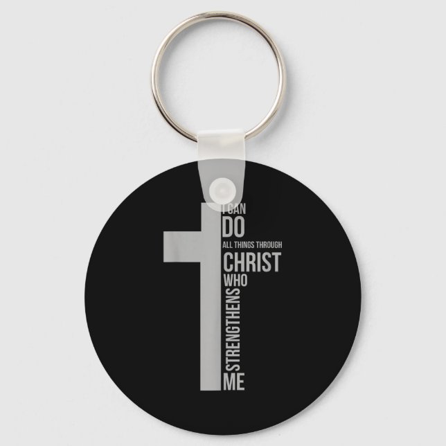 I Can Do All Things Through Christ Who Strengthens Schlüsselanhänger (Vorderseite)