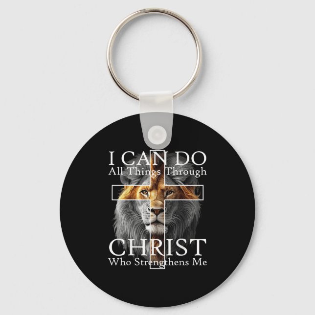 I Can Do All Things Through Christ Who Strengthens Schlüsselanhänger (Vorderseite)