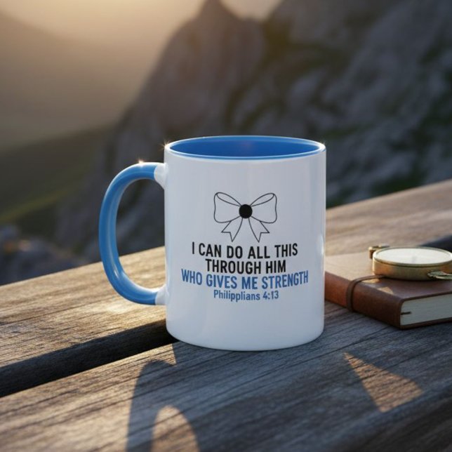 I Can Do All This Bible Verse Two-Tone Mug Tasse (Von Creator hochgeladen)