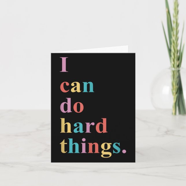 I Can Do Hard Things Apparel Uni-adults Humorous B Karte (Vorderseite)