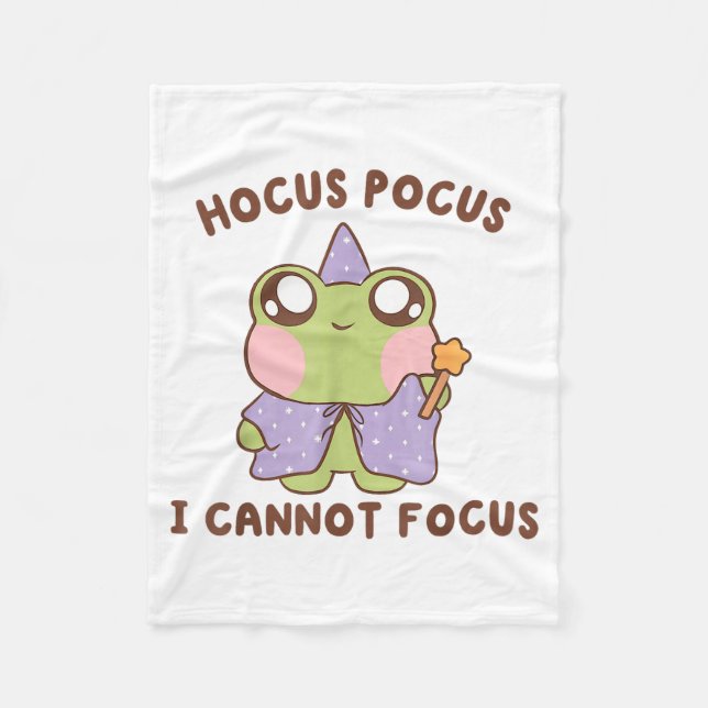 I Cannot Focus Funny Adhd Sitive Frog  Fleecedecke (Vorderseite)