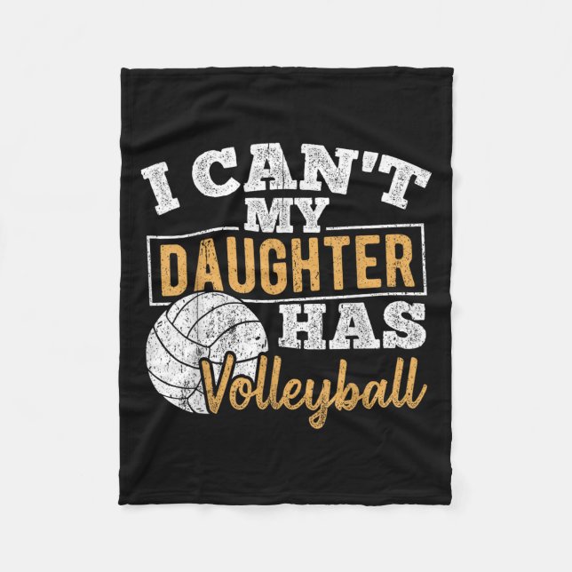I Cant My Daughter Has Volleyball - Netball Traini Fleecedecke (Vorderseite)