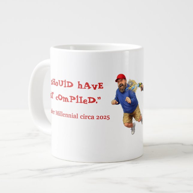 I Can't Stop Peeing! Jumbo-Tasse (Vorderseite Links)