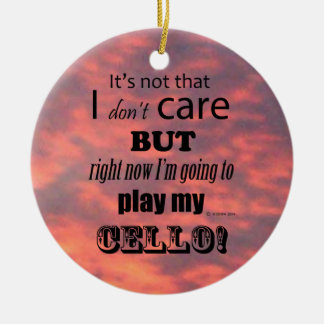 I Care Cello Keramik Ornament