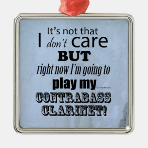 I Care Contrabass Klarinette Ornament Aus Metall
