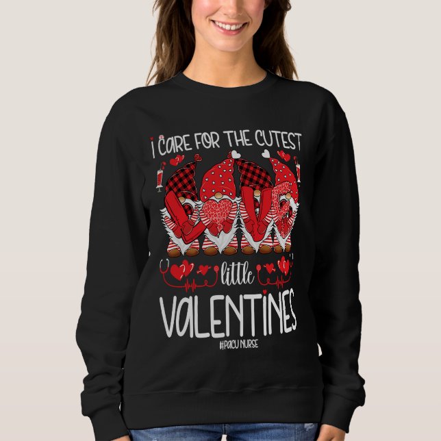 I Care For The Cutest Little Valentines Gnomes PAC Sweatshirt (Vorderseite)