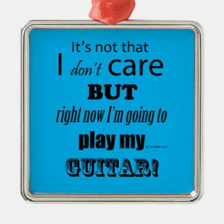 I Care Guitar Ornament Aus Metall
