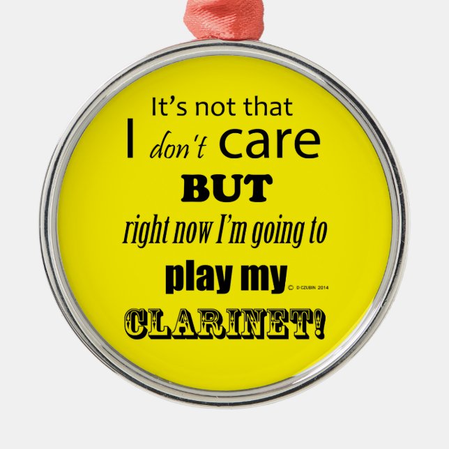 I Care Klarinet Ornament Aus Metall (Vorne)