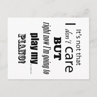 I Care Piano Postkarte