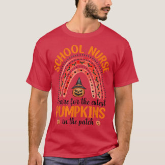I Care The Cutest Pumpkins School Nurse Halloween  T-Shirt