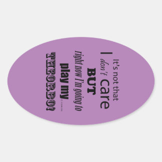 I Care Theorbo Oval Sticker