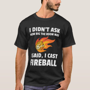 I Cast Fireball Wizard Sortierer DM Geschenk TTRPG T-Shirt