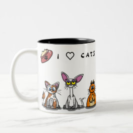 I ❤️ CATS und KITTENS Tasse