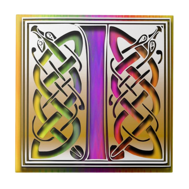I Celtic-Regenbogen-kundenspezifische Fliese (Vorderseite)