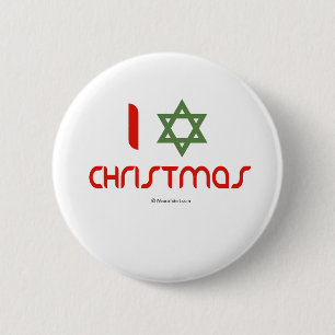 I Chanukka-Weihnachtsgrün Button