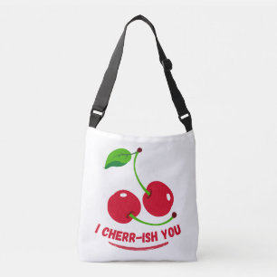 'I Cherr-ish You' Süße Kirsch-Wortspiel-Tasche  Tragetaschen Mit Langen Trägern