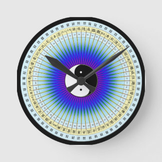 I Ching Hexagrams Clock Runde Wanduhr