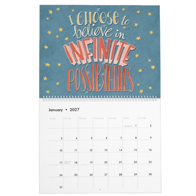 "I Choose" Affirmations Calendar Kalender (Jan 2027)