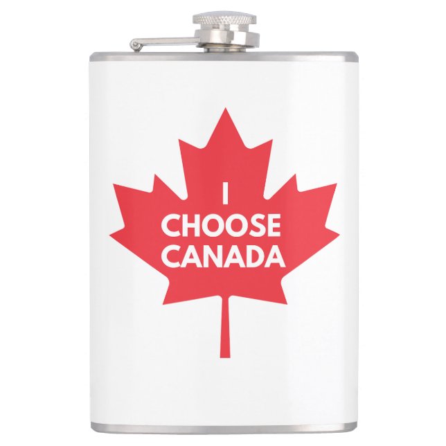 I Choose Canada Hip Flask Flachmann (Vorderseite)