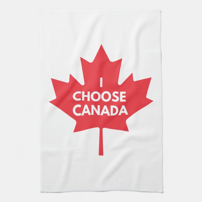 I Choose Canada Kitchen Teetuch Geschirrtuch (Vertikal)