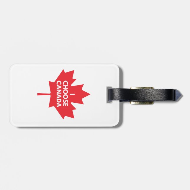 I Choose Canada Luggage Tag Gepäckanhänger (Rückseite horizontal)