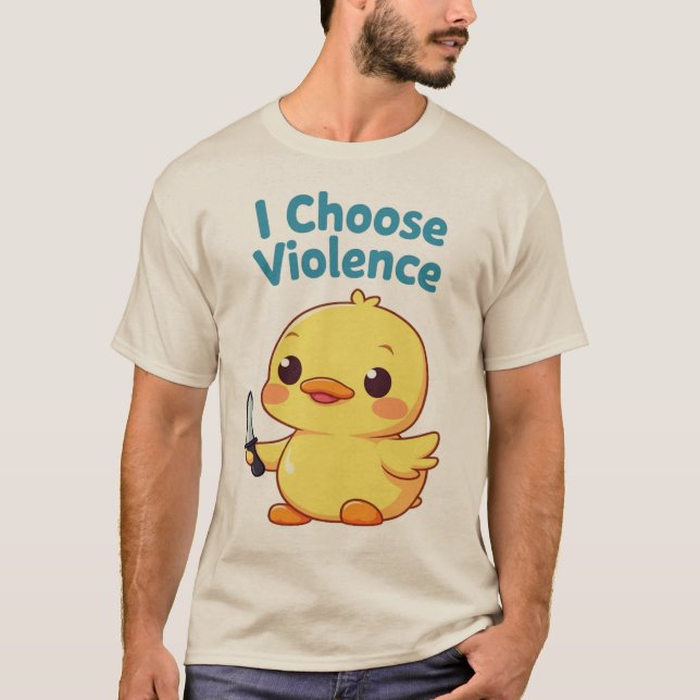 I Choose Gewalt - Funny Parody Digital Design T-Shirt (Vorderseite)