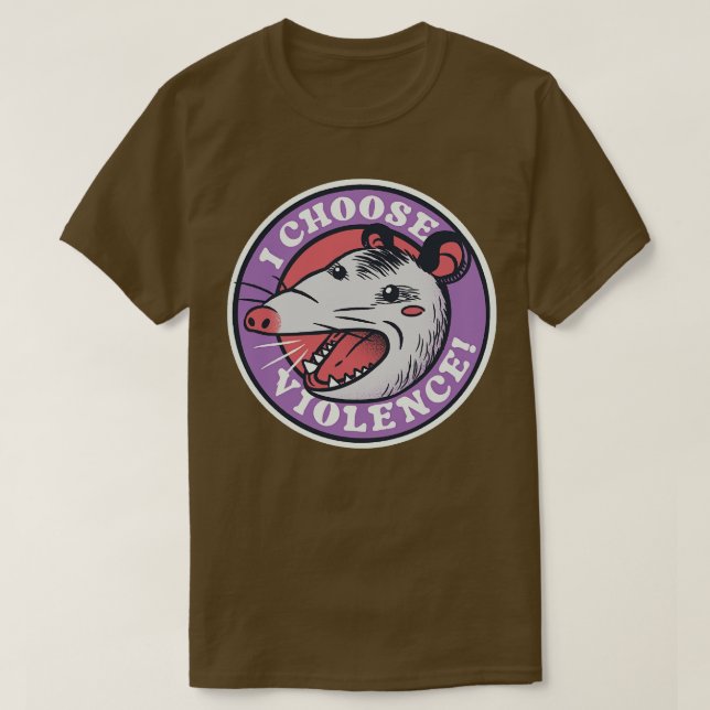 I Choose Gewalt Skunk Opossum by Tobe Fonseca T-Shirt (Design vorne)
