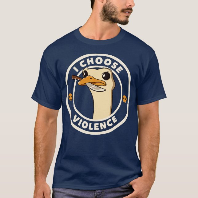 I Choose Violence Funny Emu by Tobe Fonseca T-Shirt (Vorderseite)