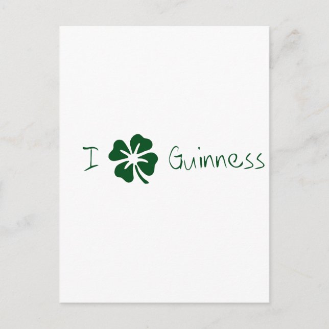 I Clover Guinness Postkarte (Vorderseite)
