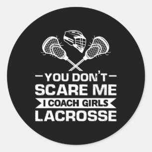 I Coach Girls Lacrosse Lacrosse Coach Runder Aufkleber