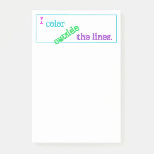 "I Color Outthe Lines" Post-It-Notes Post-it Klebezettel