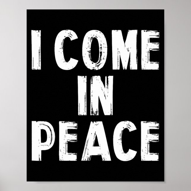 I Come In Peace I'm Peace Funny Couple Valentine M Poster (Vorne)