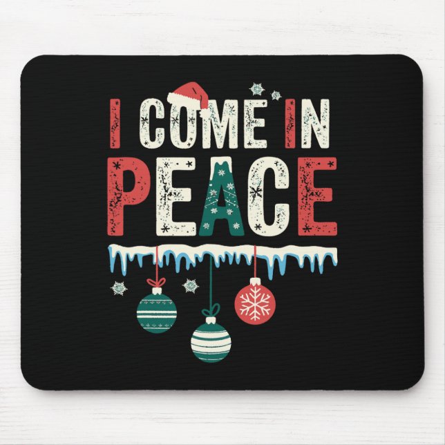 I Come In Peace I'm Peace Funny Matching Couple Ch Mousepad (Vorne)