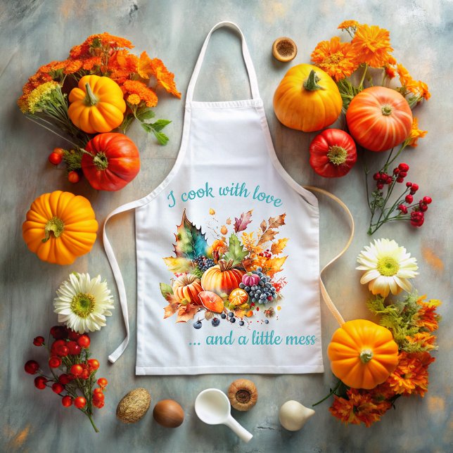I cook with love on Thanksgiving Schürze (Von Creator hochgeladen)