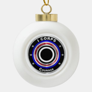 I Corps "America's Corps" Weihnachten bewahren Keramik Kugel-Ornament