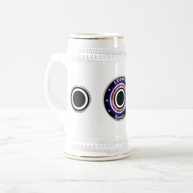 I Corps “Amerikas Corps”   Bierglas (Vorderseite Links)