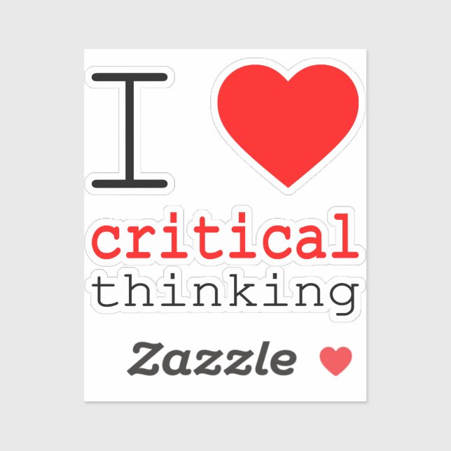 I ❤️ critical thinking vinyl stickers aufkleber (Blatt)