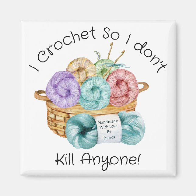 I Crochet Personalisiert Magnet (Vorne)