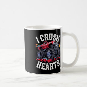 I Crush Hearts Monster Truck Funny Valentinstag Kaffeetasse