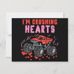 I Crush Hörer Monster Truck Kleinkind Boys Valenti Feiertagskarte