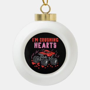 I Crush Hörer Monster Truck Kleinkind Boys Valenti Keramik Kugel-Ornament