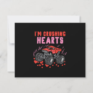 I Crush Hörer Monster Truck Kleinkind Boys Valenti RSVP Karte
