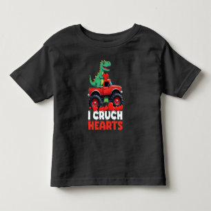 I Crush Hörer Valentinstag T Rex Reitwagen Kleinkind T-shirt