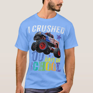 I Crushed 100 Days of School Monster Truck Shirt f