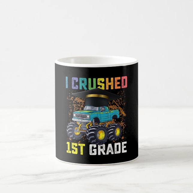 I Crushed 1st Grade Monster Truck Abschluss Kaffeetasse (Mittel)