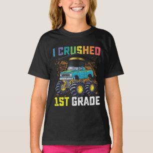 I Crushed 1st Grade Monster Truck Abschluss T-Shirt